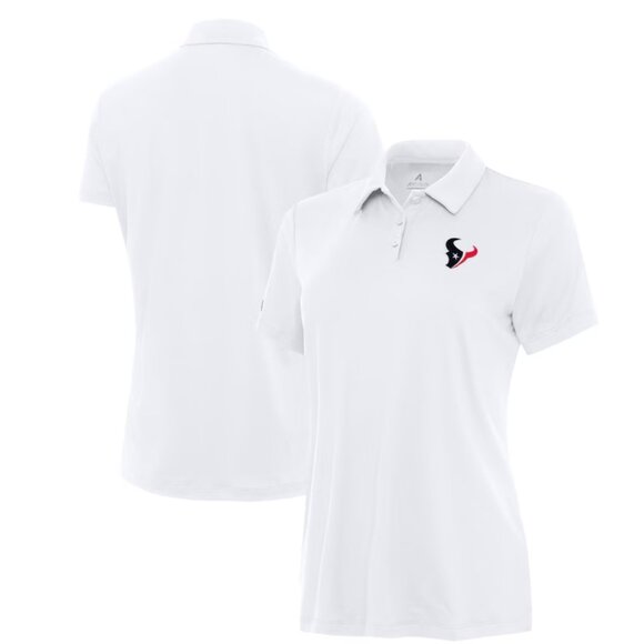 Antigua Women's Houston Texans Antigua White Reprocess Polo NEW XL - Picture 1 of 10